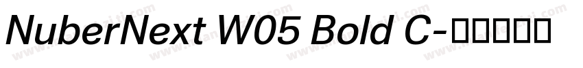 NuberNext W05 Bold C字体转换